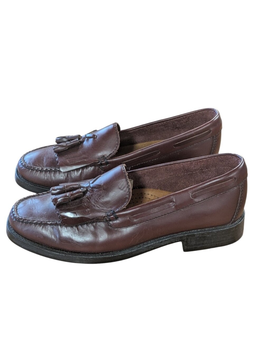 Bass Wejuns Marietta II Brown leather Tassel Loafers Size 6.5